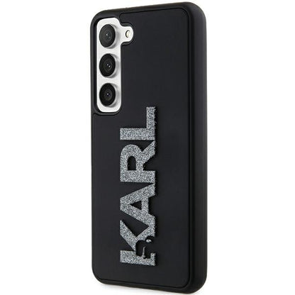 Futrola za Samsung Galaxy S23+ S916, Karl Lagerfeld, 3D Rubber Glitter Logo, Crna