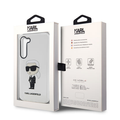 Futrola za Samsung Galaxy S23+ S916, Karl Lagerfeld, Ikonik Karl, Prozirna