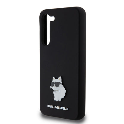 Futrola za Samsung Galaxy S23+ S916, Karl Lagerfeld, Silicone Choupette Metal, Crna