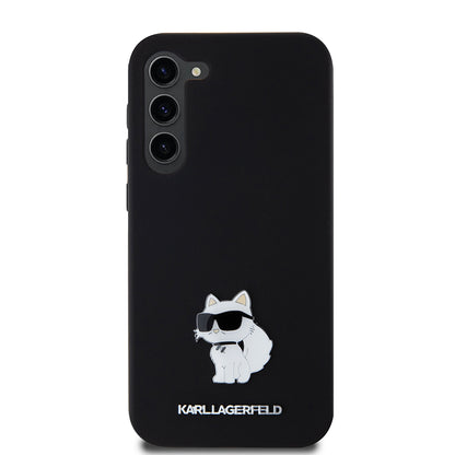 Futrola za Samsung Galaxy S23+ S916, Karl Lagerfeld, Silicone Choupette Metal, Crna