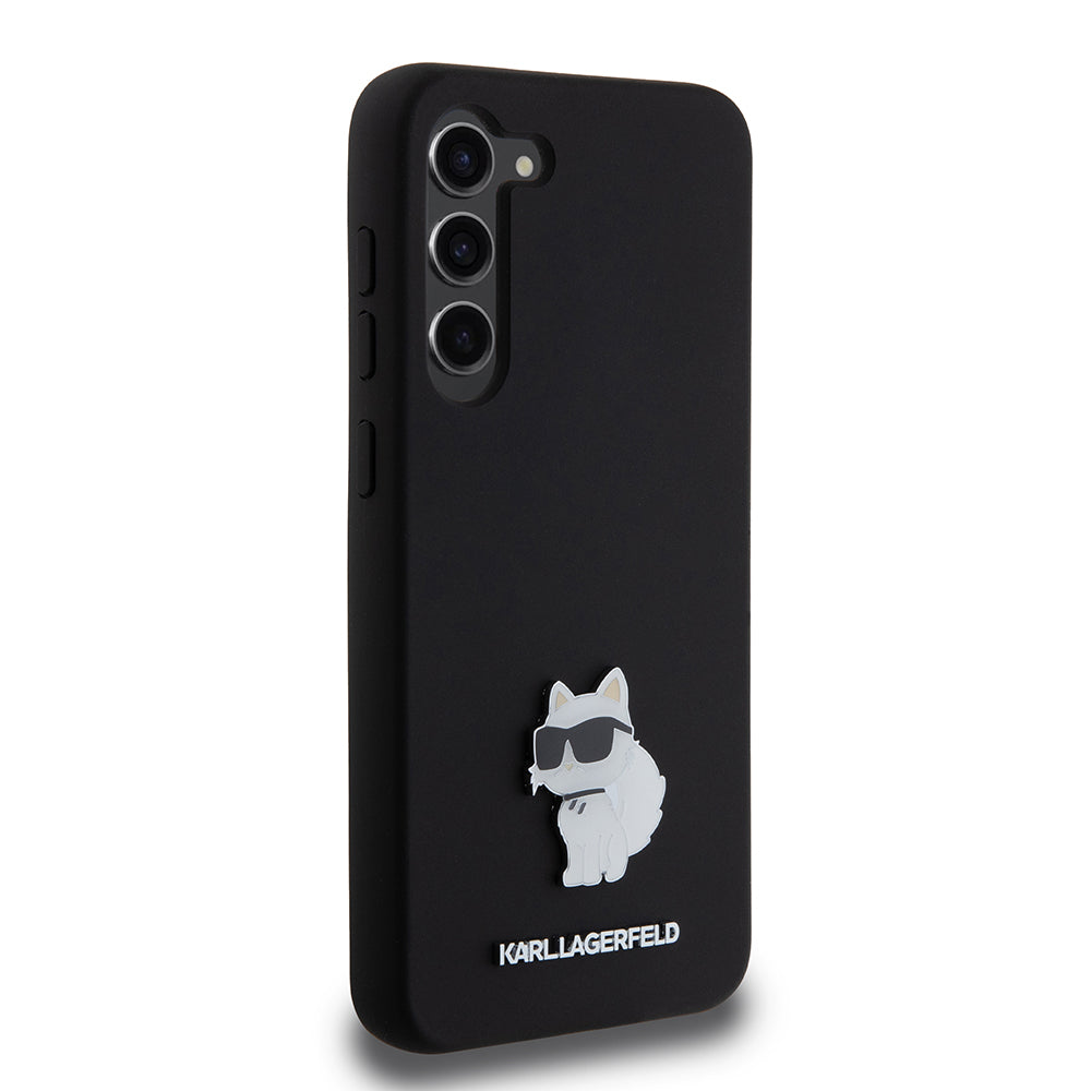 Futrola za Samsung Galaxy S23+ S916, Karl Lagerfeld, Silicone Choupette Metal, Crna
