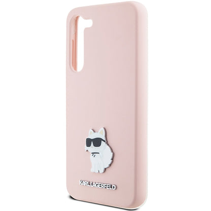 Futrola za Samsung Galaxy S23+ S916, Karl Lagerfeld, Silicone Choupette Metal, Roza