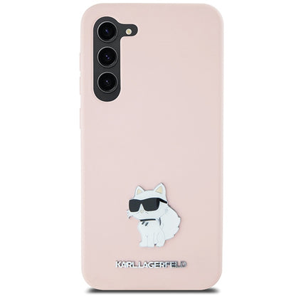 Futrola za Samsung Galaxy S23+ S916, Karl Lagerfeld, Silicone Choupette Metal, Roza