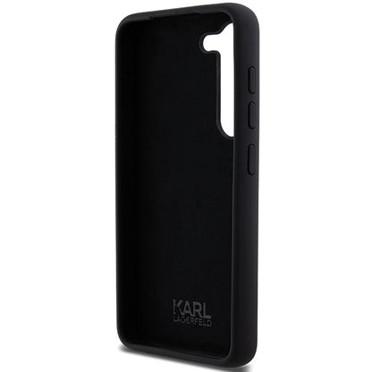 Futrola za Samsung Galaxy S23+ S916, Karl Lagerfeld, Silicone Ikonik Karl Metal, Crna