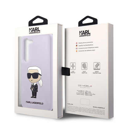 Futrola za Samsung Galaxy S23+ S916, Karl Lagerfeld, Silicone Ikonik Karl, Ljubičasta