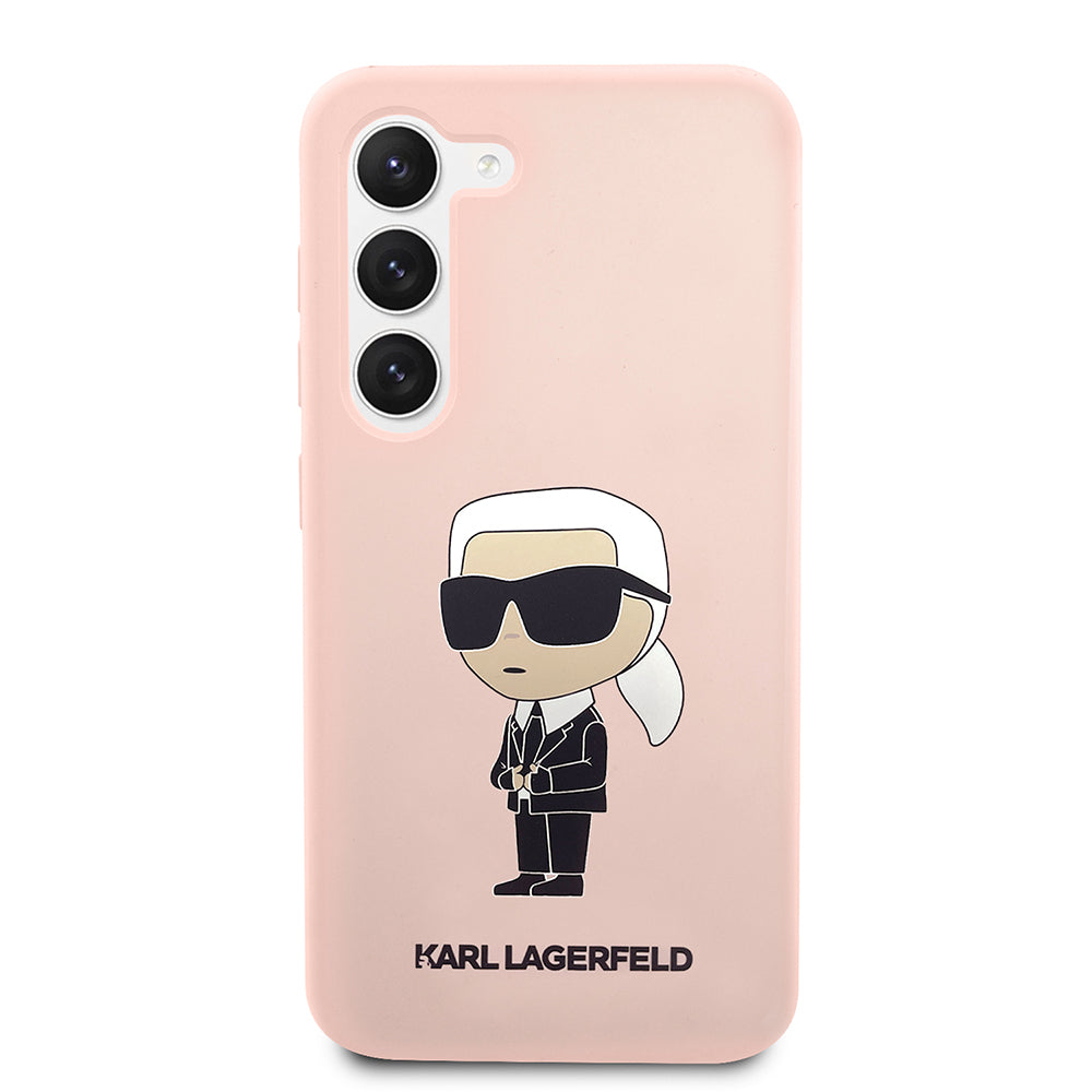 Futrola za Samsung Galaxy S23+ S916, Karl Lagerfeld, Silicone Ikonik Karl, Roza