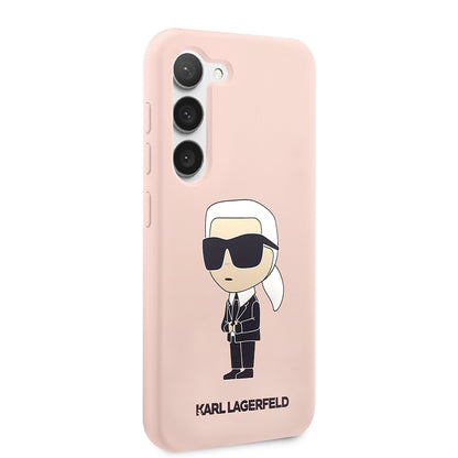 Futrola za Samsung Galaxy S23+ S916, Karl Lagerfeld, Silicone Ikonik Karl, Roza