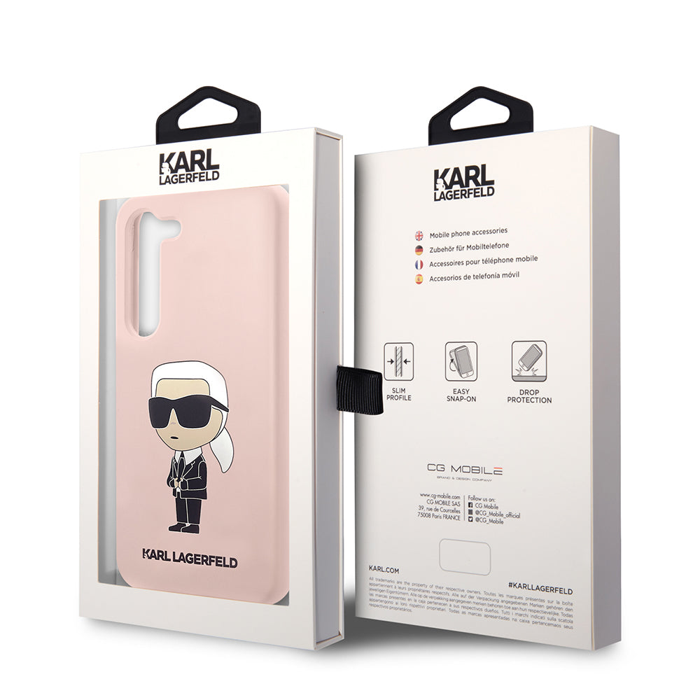 Futrola za Samsung Galaxy S23+ S916, Karl Lagerfeld, Silicone Ikonik Karl, Roza