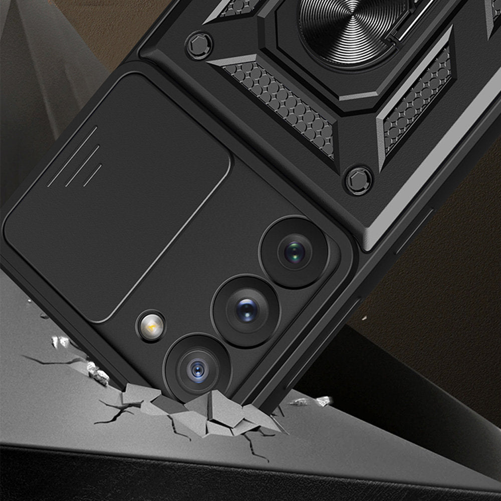 Maska za Samsung Galaxy S23+ S916, Techsuit, CamShield, Crna