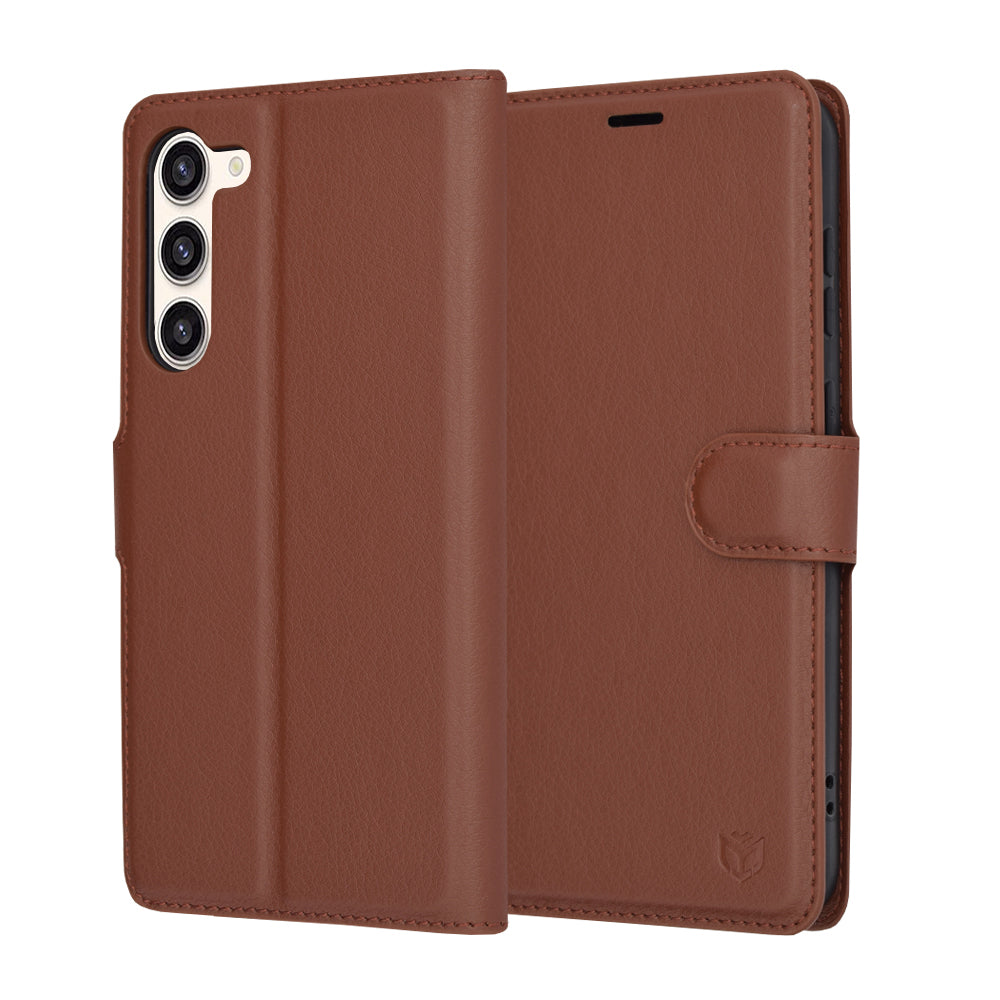 Futrola za Samsung Galaxy S23+ S916, Techsuit, Kožna Folio, Smeđa