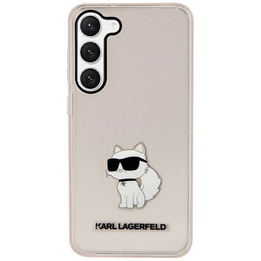 Futrola za Samsung Galaxy S23 S911, Karl Lagerfeld, Ikonik Choupette, Roza