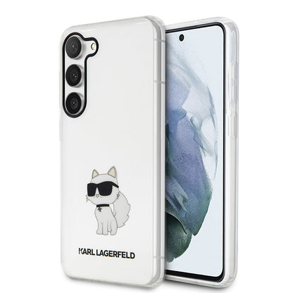 Futrola za Samsung Galaxy S23 S911, Karl Lagerfeld, Ikonik Choupette, Prozirna