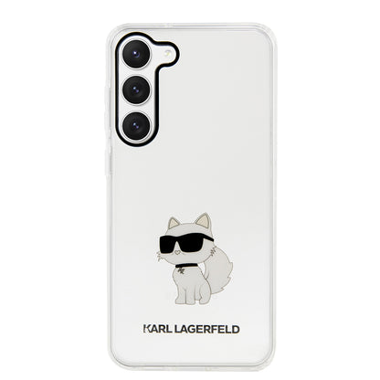 Futrola za Samsung Galaxy S23 S911, Karl Lagerfeld, Ikonik Choupette, Prozirna