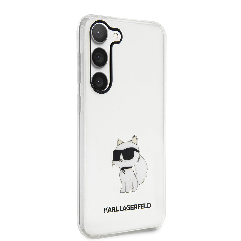 Futrola za Samsung Galaxy S23 S911, Karl Lagerfeld, Ikonik Choupette, Prozirna