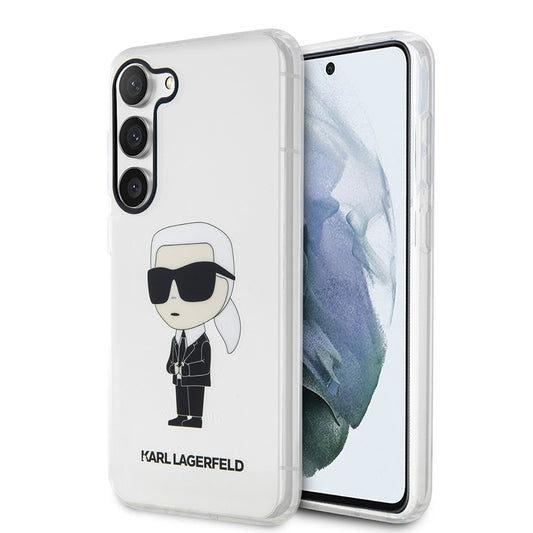 Futrola za Samsung Galaxy S23 S911, Karl Lagerfeld, Ikonik Karl, Prozirna