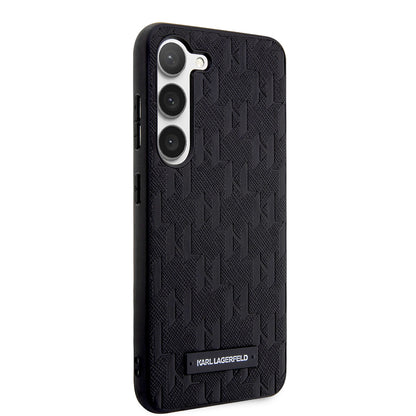 Futrola za Samsung Galaxy S23 S911, Karl Lagerfeld, Saffiano Monogram Metal Logo, Crna