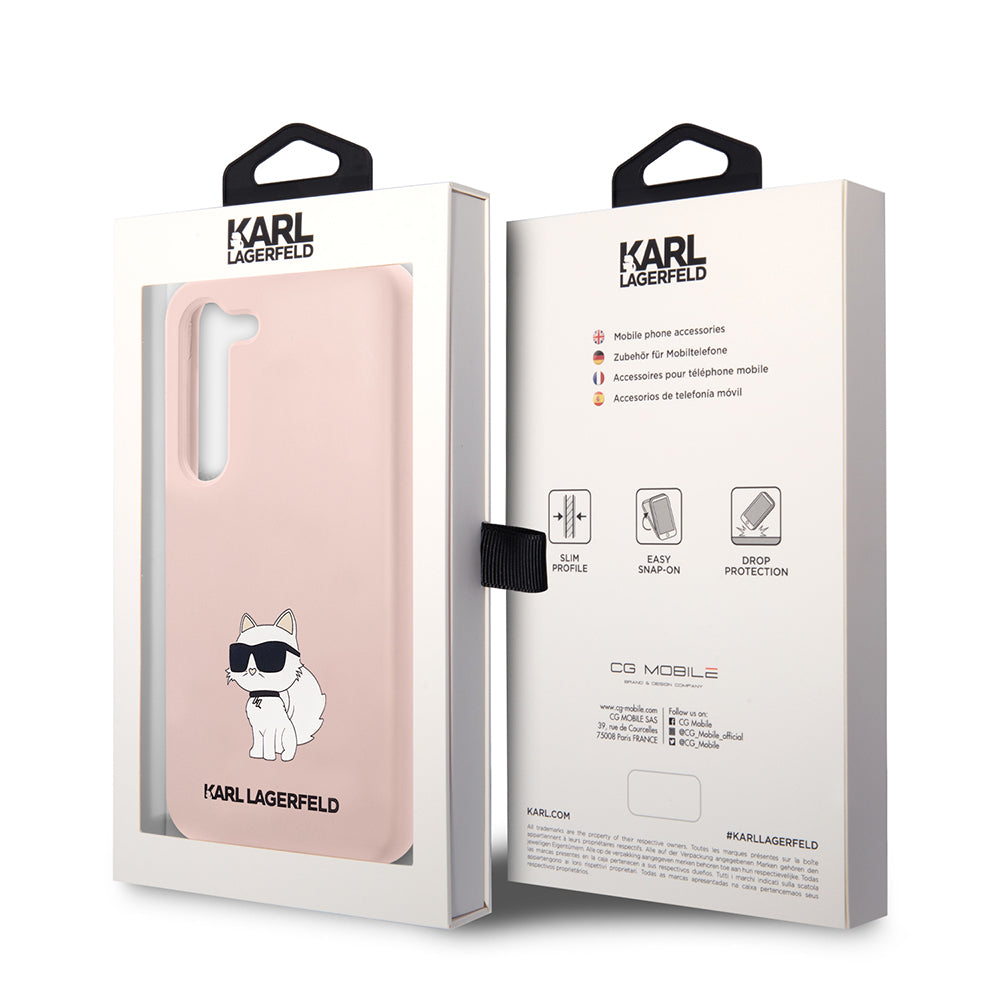 Futrola za Samsung Galaxy S23 S911, Karl Lagerfeld, Silicone Choupette, Roza