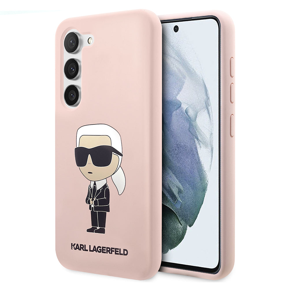 Futrola za Samsung Galaxy S23 S911, Karl Lagerfeld, Silicone Ikonik Karl, Roza