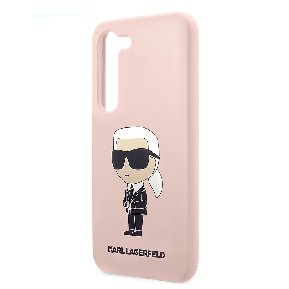 Futrola za Samsung Galaxy S23 S911, Karl Lagerfeld, Silicone Ikonik Karl, Roza