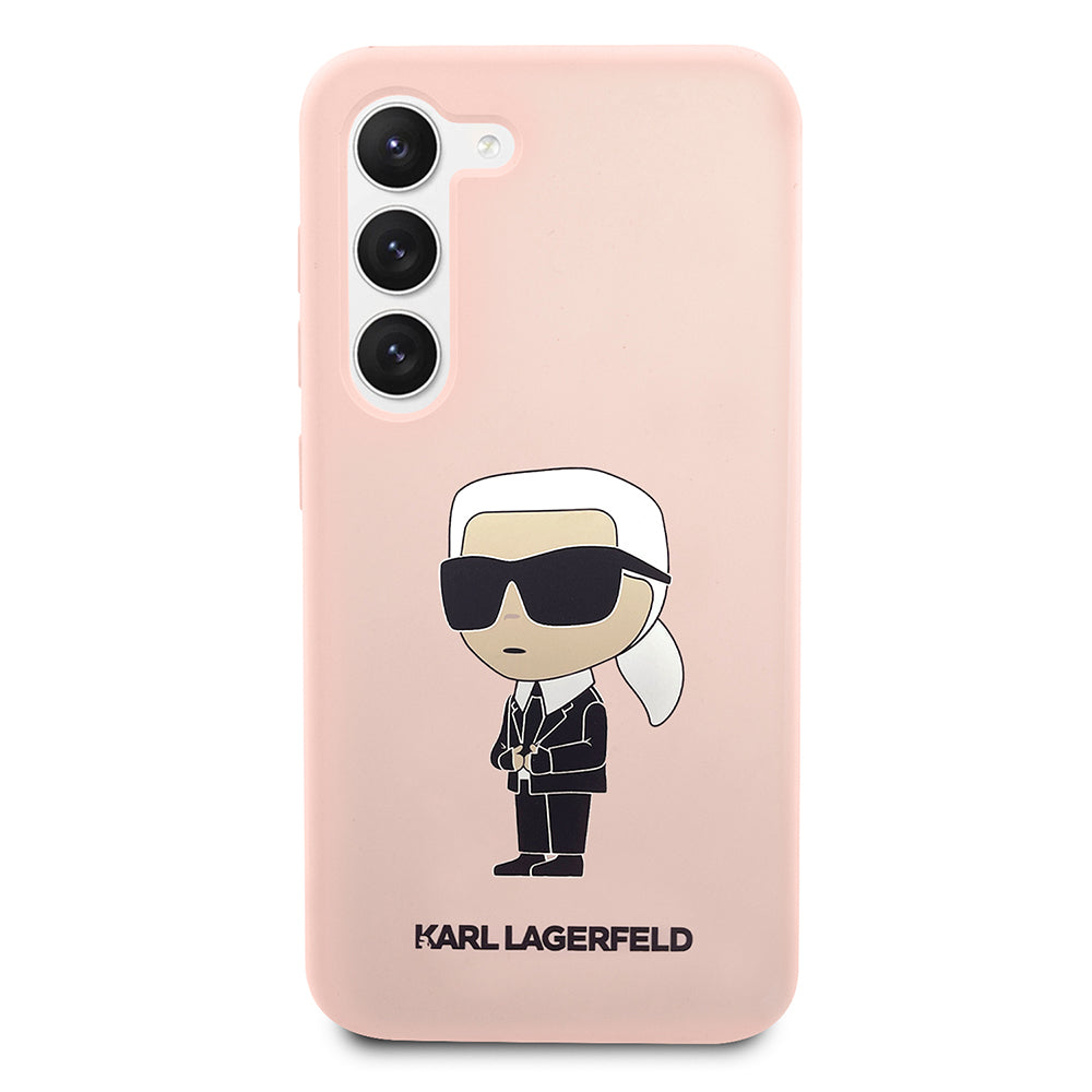 Futrola za Samsung Galaxy S23 S911, Karl Lagerfeld, Silicone Ikonik Karl, Roza
