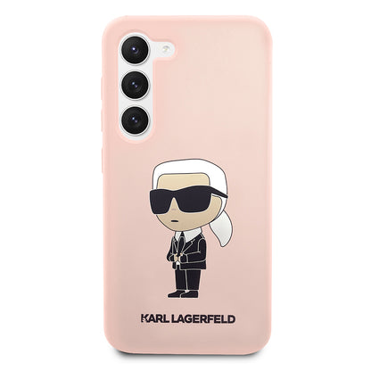 Futrola za Samsung Galaxy S23 S911, Karl Lagerfeld, Silicone Ikonik Karl, Roza
