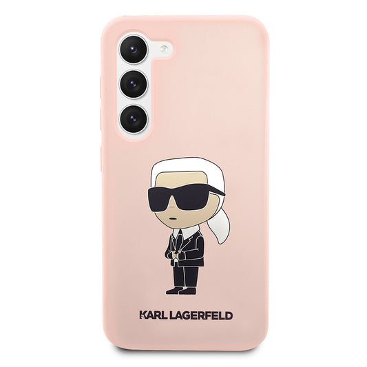 Futrola za Samsung Galaxy S23 S911, Karl Lagerfeld, Silicone Ikonik Karl, Roza