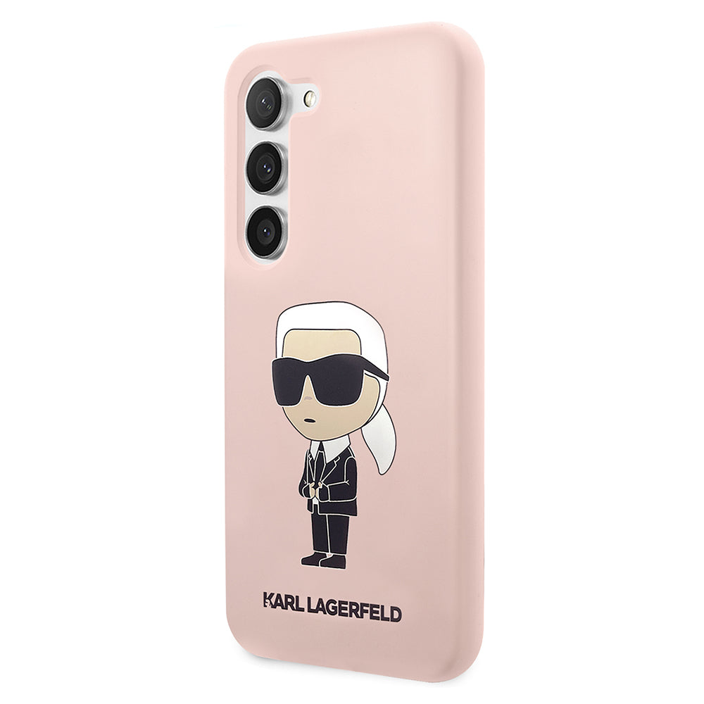 Futrola za Samsung Galaxy S23 S911, Karl Lagerfeld, Silicone Ikonik Karl, Roza
