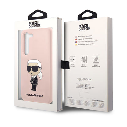 Futrola za Samsung Galaxy S23 S911, Karl Lagerfeld, Silicone Ikonik Karl, Roza