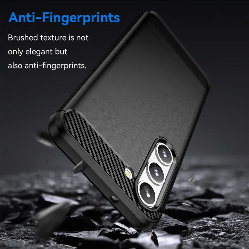 Maska za Samsung Galaxy S23 S911, Techsuit, Karbon, Crna