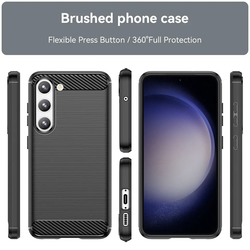 Maska za Samsung Galaxy S23 S911, Techsuit, Karbon, Crna