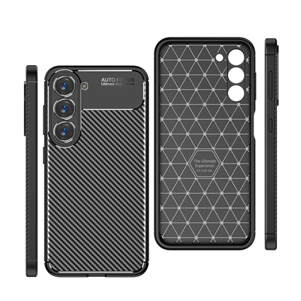 Maska za Samsung Galaxy S23 S911, Techsuit, CarbonFiber, Crna