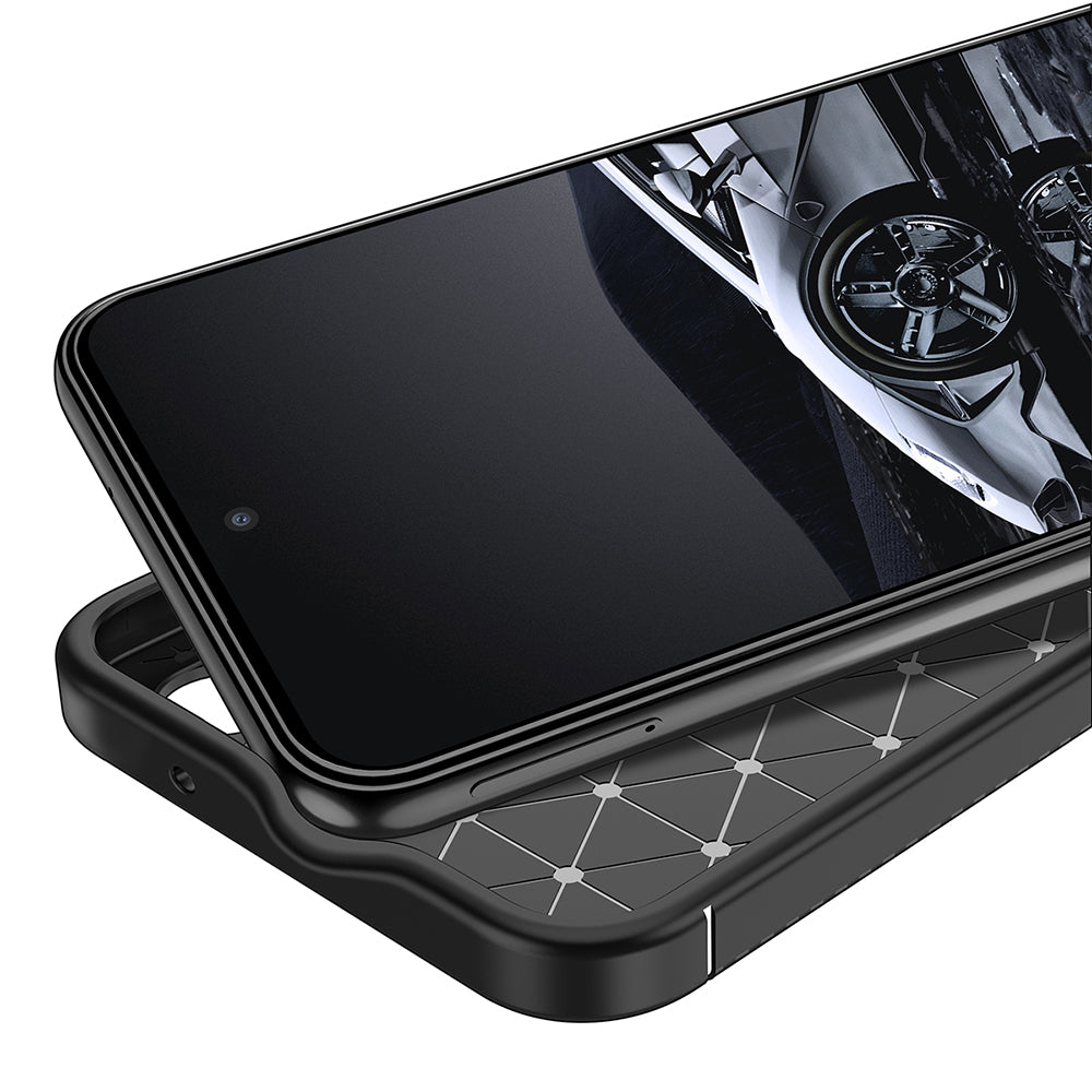 Maska za Samsung Galaxy S23 S911, Techsuit, CarbonFiber, Crna