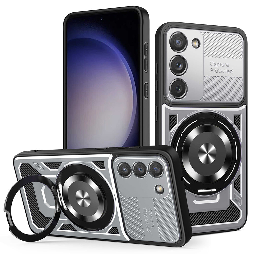 Maska za Samsung Galaxy S23 S911, Techsuit, RuggedCam, Siva