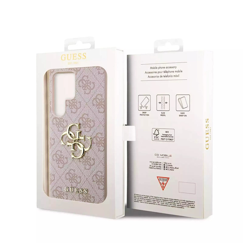 Futrola za Samsung Galaxy S23 Ultra S918, Guess, 4G Big Logo, Roza