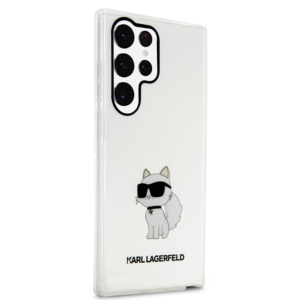 Futrola za Samsung Galaxy S23 Ultra S918, Karl Lagerfeld, Ikonik Choupette, Prozirna