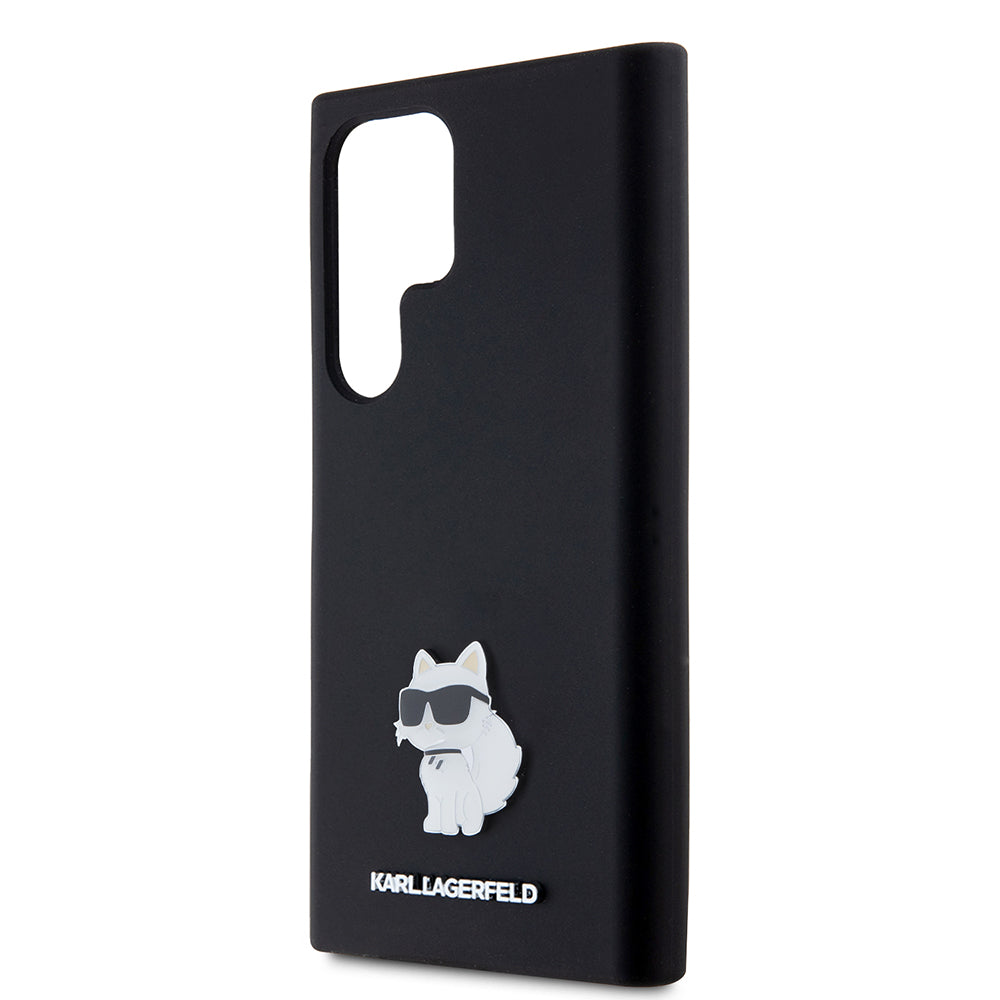 Futrola za Samsung Galaxy S23 Ultra S918, Karl Lagerfeld, Silicone Choupette, Crna