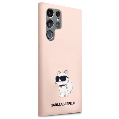 Futrola za Samsung Galaxy S23 Ultra S918, Karl Lagerfeld, Silicone Choupette, Roza