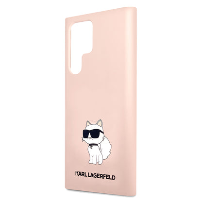 Futrola za Samsung Galaxy S23 Ultra S918, Karl Lagerfeld, Silicone Choupette, Roza