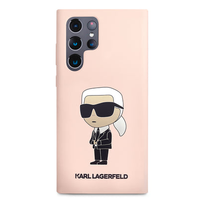 Futrola za Samsung Galaxy S23 Ultra S918, Karl Lagerfeld, Silicone Ikonik Karl, Roza