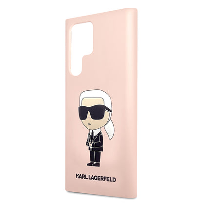 Futrola za Samsung Galaxy S23 Ultra S918, Karl Lagerfeld, Silicone Ikonik Karl, Roza