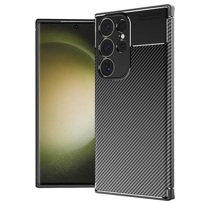 Maska za Samsung Galaxy S23 Ultra S918, Techsuit, CarbonFiber, Crna