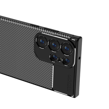 Maska za Samsung Galaxy S23 Ultra S918, Techsuit, CarbonFiber, Crna