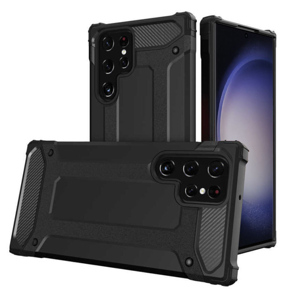Maska za Samsung Galaxy S23 Ultra S918, Techsuit, Hybrid Armor, Crna