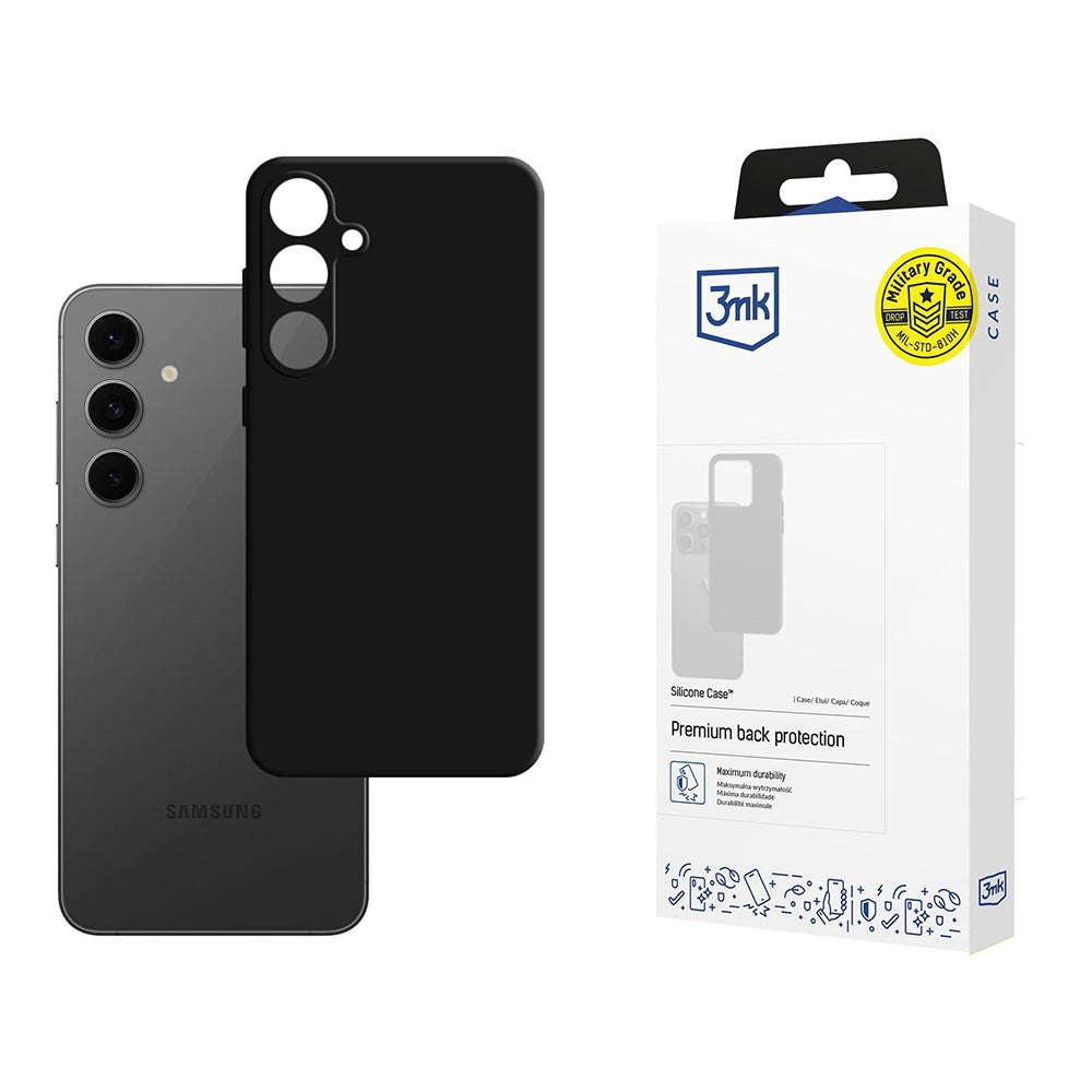 Maska za Samsung Galaxy S24 FE S721, 3MK, Silikonska, Crna