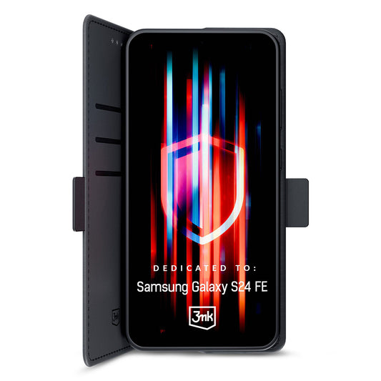 Futrola za Samsung Galaxy S24 FE S721, 3MK, Wallet, Crna