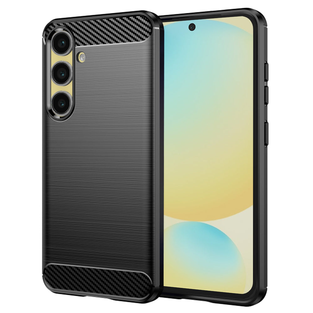 Maska za Samsung Galaxy S24 FE S721, Techsuit, Karbon, Crna