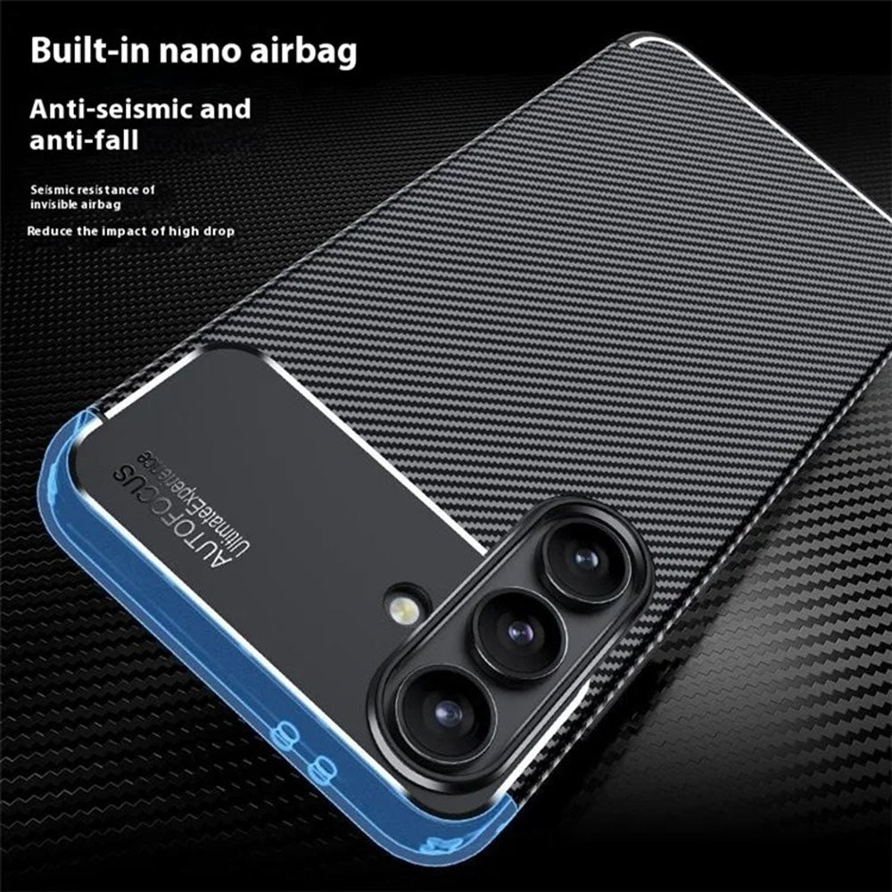 Maska za Samsung Galaxy S24 FE S721, Techsuit, CarbonFiber, Crna