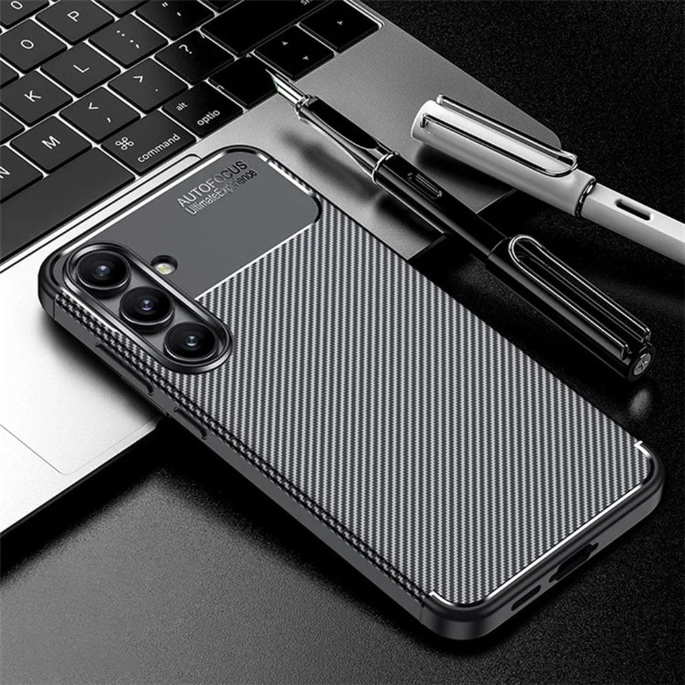 Maska za Samsung Galaxy S24 FE S721, Techsuit, CarbonFiber, Crna