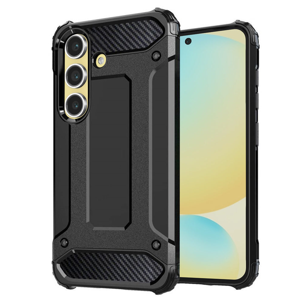 Maska za Samsung Galaxy S24 FE S721, Techsuit, Hybrid Armor, Crna