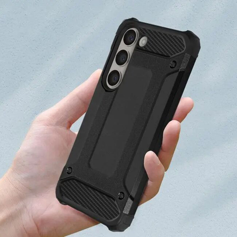 Maska za Samsung Galaxy S24 FE S721, Techsuit, Hybrid Armor, Crna